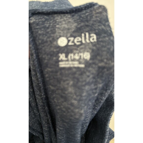 Zella Girls Blue set XL 14 / 16 Shirt long Sleeve Pants Joggers 2 Pieces Marbled - Picture 7 of 7